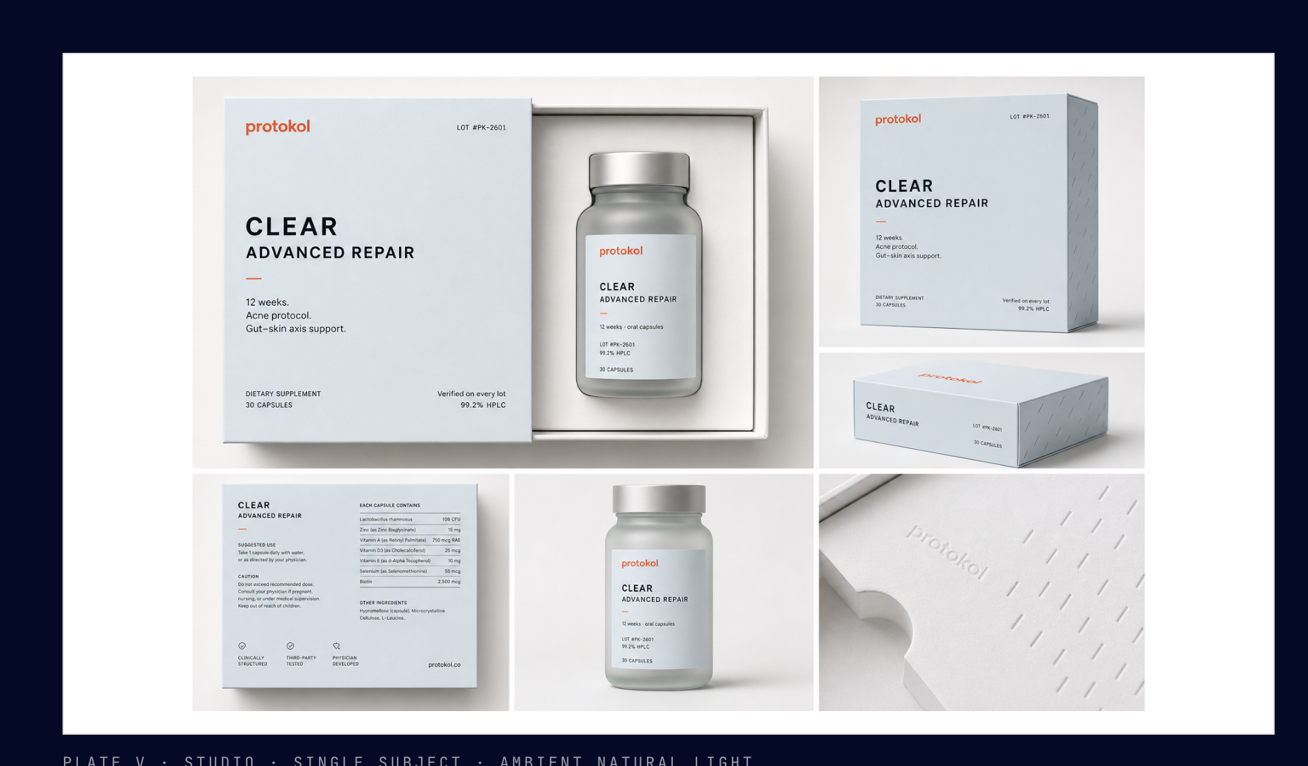 Protokol Clear · Advanced Repair packaging system